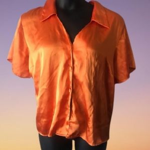 Silk Orange Pajama Sets for Women  SEXY SENSUAL CACIQUE Orange SATIN loungewear